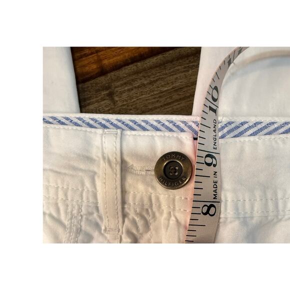 Tommy Hilfiger Cropped Cargo Pants Women’s 10 White 100% Cotton Lightweight - Picture 15 of 16